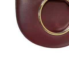 Salvatore Ferragamo Gancini Ring Crossbody Bag - Deep Red Smooth Leather