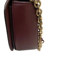 Salvatore Ferragamo Gancini Ring Crossbody Bag - Deep Red Smooth Leather