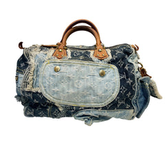 Louis Vuitton Limited Edition 2007 Monogram Denim Patchwork Speedy 30 Bag