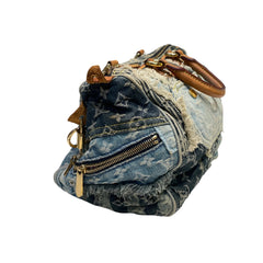 Louis Vuitton Limited Edition 2007 Monogram Denim Patchwork Speedy 30 Bag
