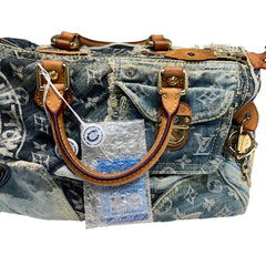 Louis Vuitton Limited Edition 2007 Monogram Denim Patchwork Speedy 30 Bag