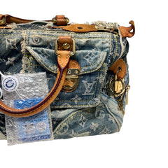 Louis Vuitton Limited Edition 2007 Monogram Denim Patchwork Speedy 30 Bag