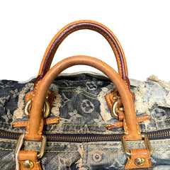 Louis Vuitton Limited Edition 2007 Monogram Denim Patchwork Speedy 30 Bag