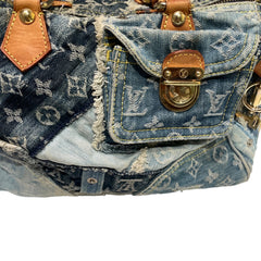 Louis Vuitton Limited Edition 2007 Monogram Denim Patchwork Speedy 30 Bag