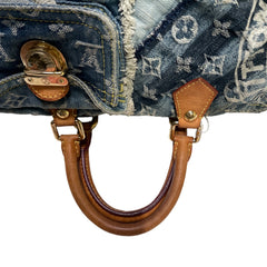 Louis Vuitton Limited Edition 2007 Monogram Denim Patchwork Speedy 30 Bag