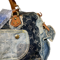 Louis Vuitton Limited Edition 2007 Monogram Denim Patchwork Speedy 30 Bag