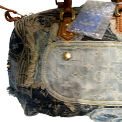 Louis Vuitton Limited Edition 2007 Monogram Denim Patchwork Speedy 30 Bag