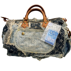 Louis Vuitton Limited Edition 2007 Monogram Denim Patchwork Speedy 30 Bag