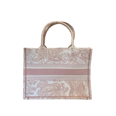 Christian Dior Medium Book Tote - Pink Toile de Jouy Embroidery (36cm)