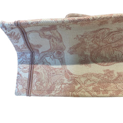 Christian Dior Medium Book Tote - Pink Toile de Jouy Embroidery (36cm)