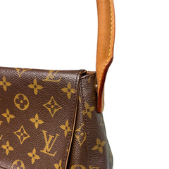 Louis Vuitton Looping MM Shoulder Bag - Monogram Canvas & Arched Handle (29cm)