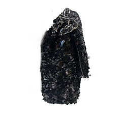 Chanel Mini Flap Bag - Black Floral Sequin & Tweed with Silver Hardware (20cm)