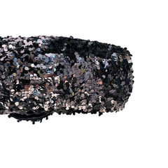 Chanel Mini Flap Bag - Black Floral Sequin & Tweed with Silver Hardware (20cm)
