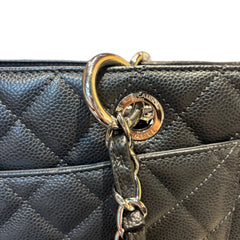 Quiet Luxury Staple: CHANEL GST Tote in Deep Charcoal Caviar Leather