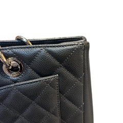 Quiet Luxury Staple: CHANEL GST Tote in Deep Charcoal Caviar Leather