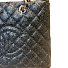 Quiet Luxury Staple: CHANEL GST Tote in Deep Charcoal Caviar Leather