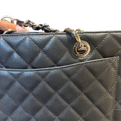 Quiet Luxury Staple: CHANEL GST Tote in Deep Charcoal Caviar Leather