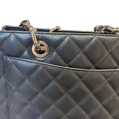 Quiet Luxury Staple: CHANEL GST Tote in Deep Charcoal Caviar Leather