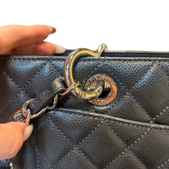 Quiet Luxury Staple: CHANEL GST Tote in Deep Charcoal Caviar Leather
