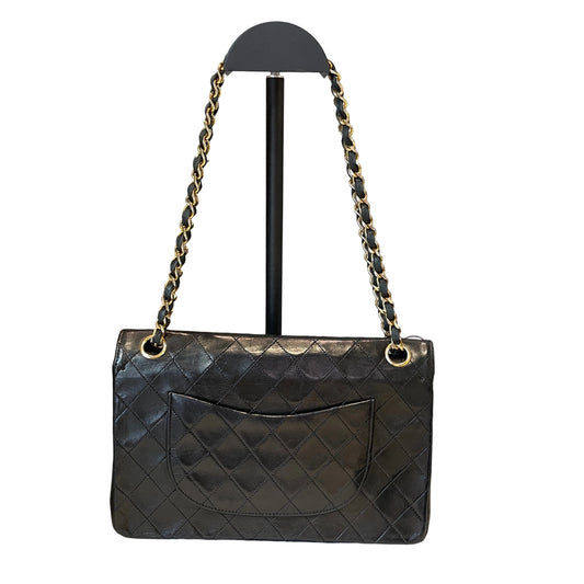 Timeless Vintage Icon: CHANEL Black & Gold CF Chain Bag
