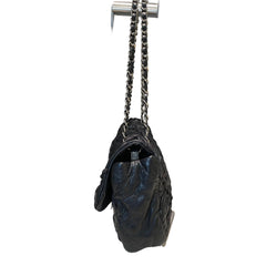 Vintage Attitude Classic: CHANEL Black Waxed Leather Airport CF Bag
