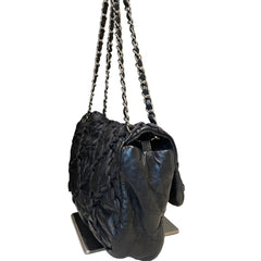 Vintage Attitude Classic: CHANEL Black Waxed Leather Airport CF Bag