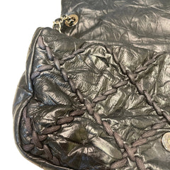 Vintage Attitude Classic: CHANEL Black Waxed Leather Airport CF Bag