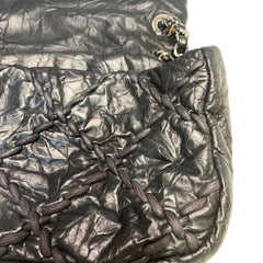 Vintage Attitude Classic: CHANEL Black Waxed Leather Airport CF Bag