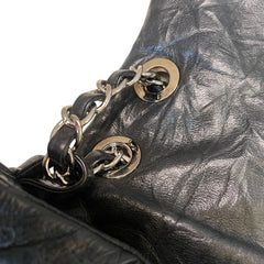Vintage Attitude Classic: CHANEL Black Waxed Leather Airport CF Bag