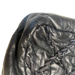 Vintage Attitude Classic: CHANEL Black Waxed Leather Airport CF Bag