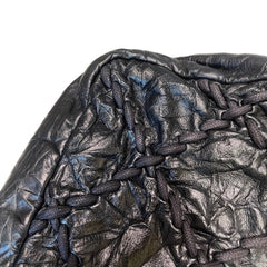 Vintage Attitude Classic: CHANEL Black Waxed Leather Airport CF Bag
