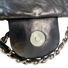 Vintage Attitude Classic: CHANEL Black Waxed Leather Airport CF Bag
