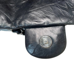 Vintage Attitude Classic: CHANEL Black Waxed Leather Airport CF Bag