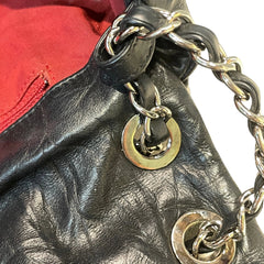 Vintage Attitude Classic: CHANEL Black Waxed Leather Airport CF Bag