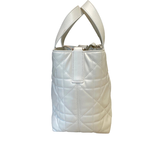 Soft Modern Elegance: Small Dior Toujours Vertical Bag in Cream Cannage Calfskin