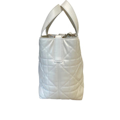 Soft Modern Elegance: Small Dior Toujours Vertical Bag in Cream Cannage Calfskin