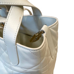 Soft Modern Elegance: Small Dior Toujours Vertical Bag in Cream Cannage Calfskin