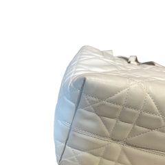 Soft Modern Elegance: Small Dior Toujours Vertical Bag in Cream Cannage Calfskin