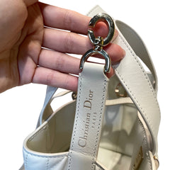 Soft Modern Elegance: Small Dior Toujours Vertical Bag in Cream Cannage Calfskin