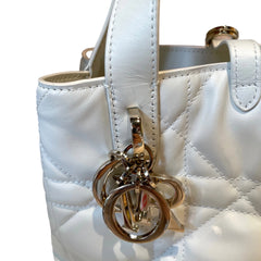Soft Modern Elegance: Small Dior Toujours Vertical Bag in Cream Cannage Calfskin