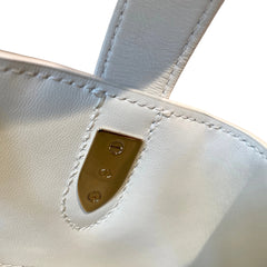 Soft Modern Elegance: Small Dior Toujours Vertical Bag in Cream Cannage Calfskin