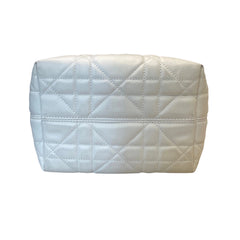 Soft Modern Elegance: Small Dior Toujours Vertical Bag in Cream Cannage Calfskin