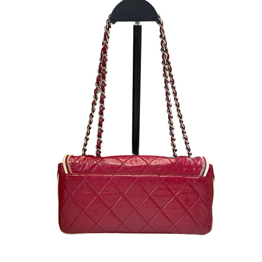 Collector Color Pop: CHANEL 2.55 Baguette Bag in Ferrari Red with Silver Hardware