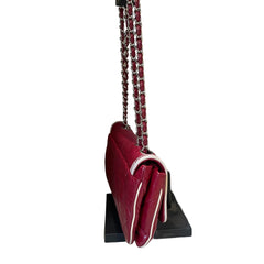 Collector Color Pop: CHANEL 2.55 Baguette Bag in Ferrari Red with Silver Hardware