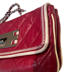 Collector Color Pop: CHANEL 2.55 Baguette Bag in Ferrari Red with Silver Hardware