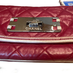 Collector Color Pop: CHANEL 2.55 Baguette Bag in Ferrari Red with Silver Hardware