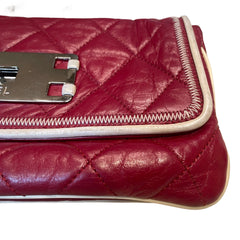 Collector Color Pop: CHANEL 2.55 Baguette Bag in Ferrari Red with Silver Hardware