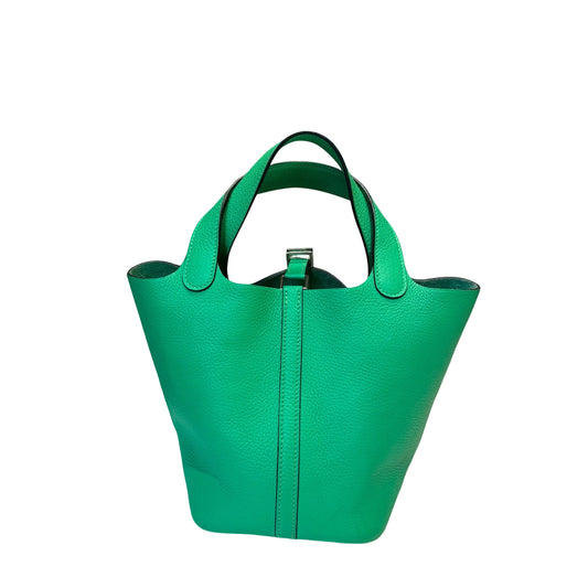 Hermès Picotin Lock 18 - Vert Comics Taurillon Clemence with Palladium Hardware