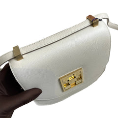 Hermès Mini Mosaic in Milk White with Gold Hardware