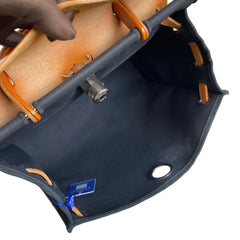Hermès Herbag 31 in Black Canvas and Leather with Silver Hardware